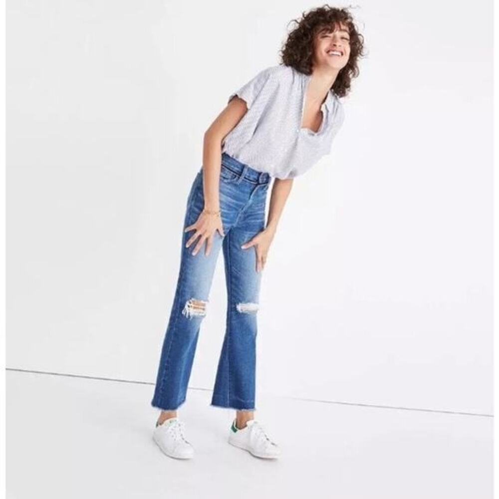 Madewell Retro Crop Bootcut Distressed Jeans Size 25 Tall